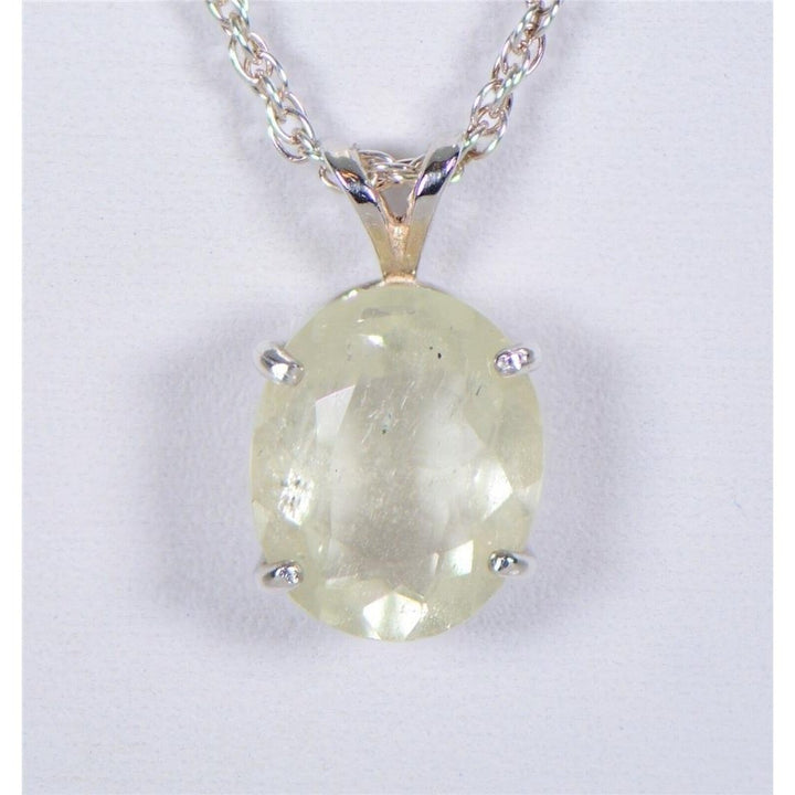 Beautiful Faceted Libyan Desert Glass Pendant - TOP METEORITE Jewelry Image 1