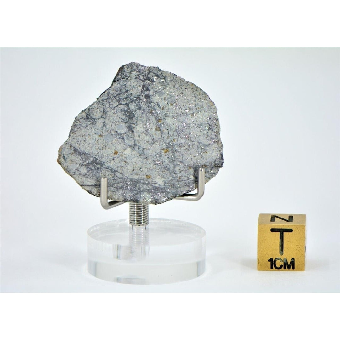 7.7g VIALES Meteorite Slice I L6 Chondrite Witnessed Fall  - TOP METEORITE Image 4