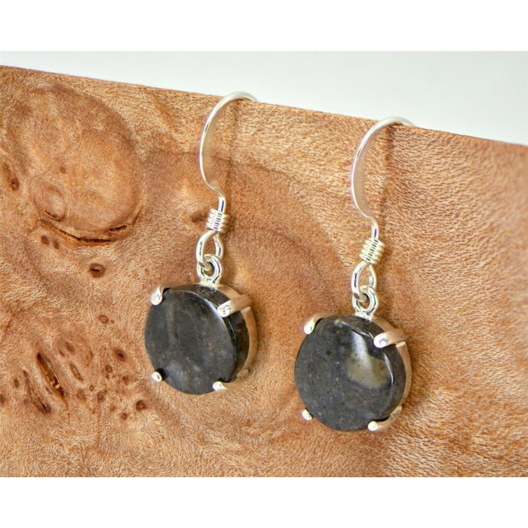 Lunar Meteorite Jewelry I The L a Chea Earrings - TOP METEORITE Jewelry Image 1