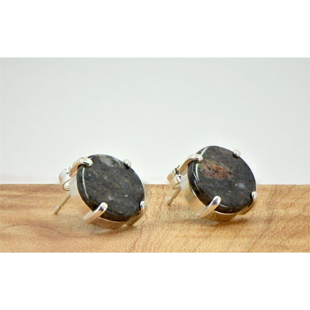 Lunar Meteorite Jewelry I The L a Chea Earrings - TOP METEORITE Jewelry Image 1