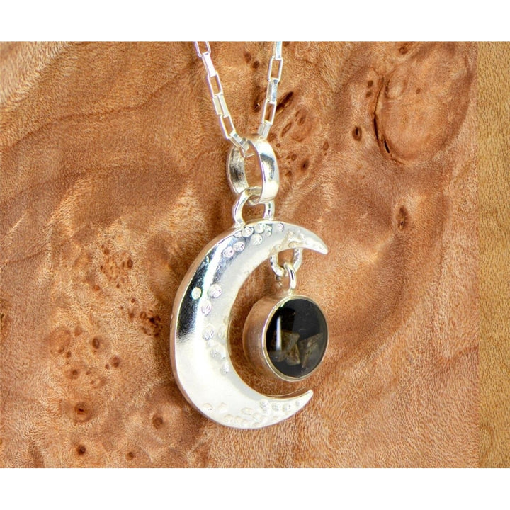 Beautiful Luna Necklace I 925 Silver Meteorite Pendant Jewelry - TOP METEORITE Image 4