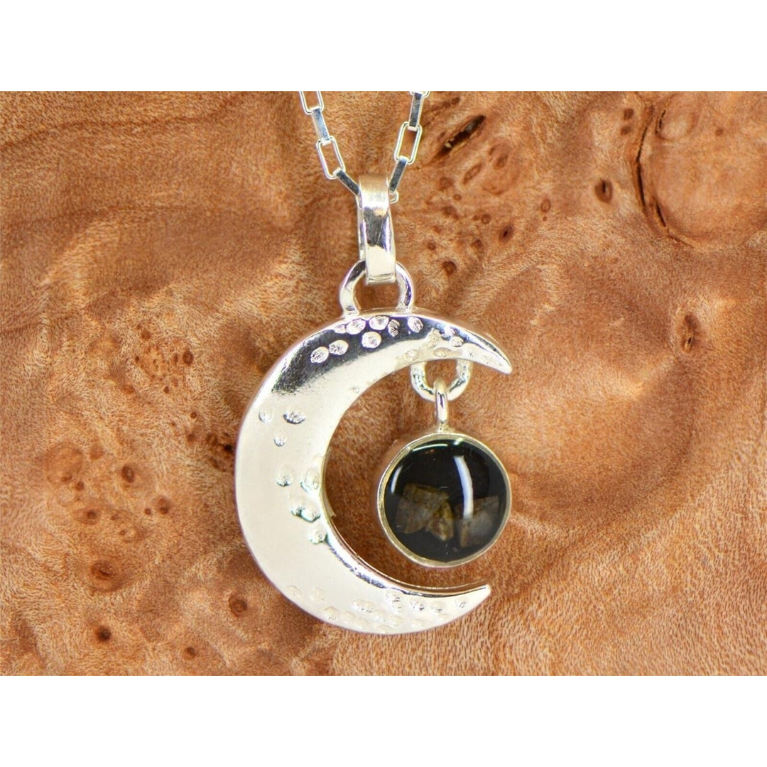 Beautiful Luna Necklace I 925 Silver Meteorite Pendant Jewelry - TOP METEORITE Image 6