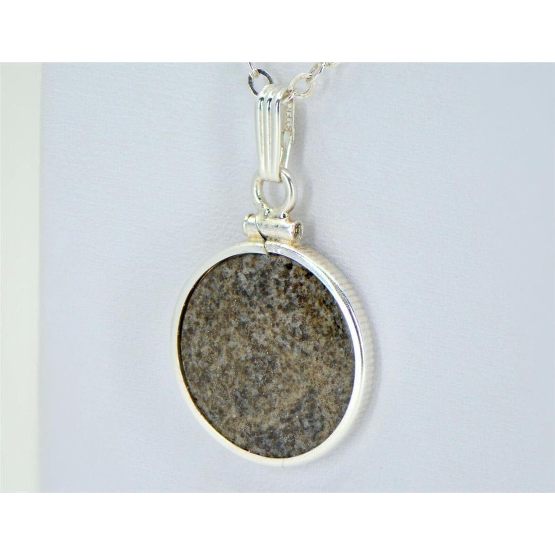 Eucrite HED Meteorite Pendant - Sterling Silver - TOP METEORITE Jewelry Image 3