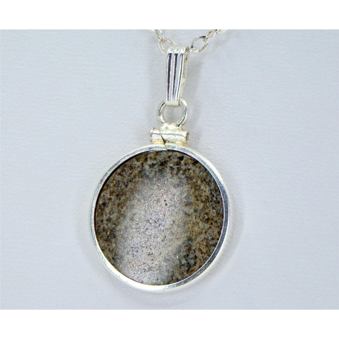 Eucrite HED Meteorite Pendant - Sterling Silver - TOP METEORITE Jewelry Image 4