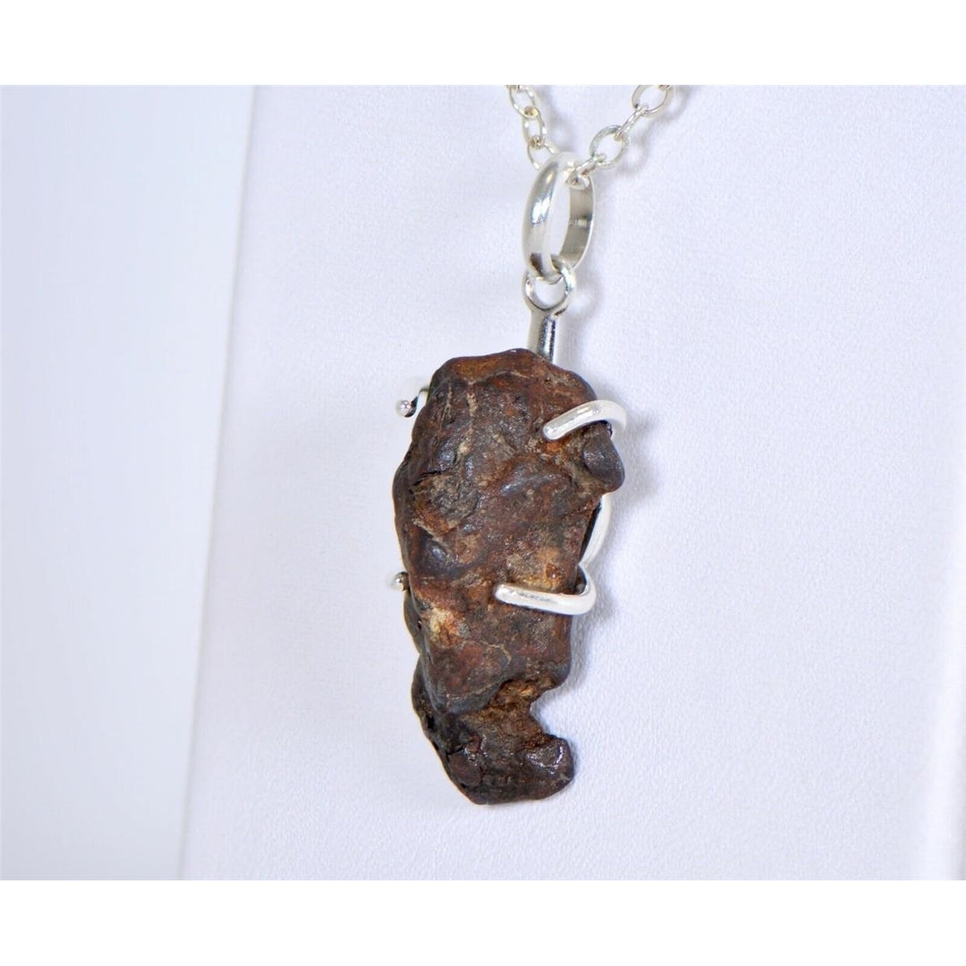 SERICHO Pallasite Meteorite Beautiful Silver Pendant - TOP METEORITE Jewelry Image 3