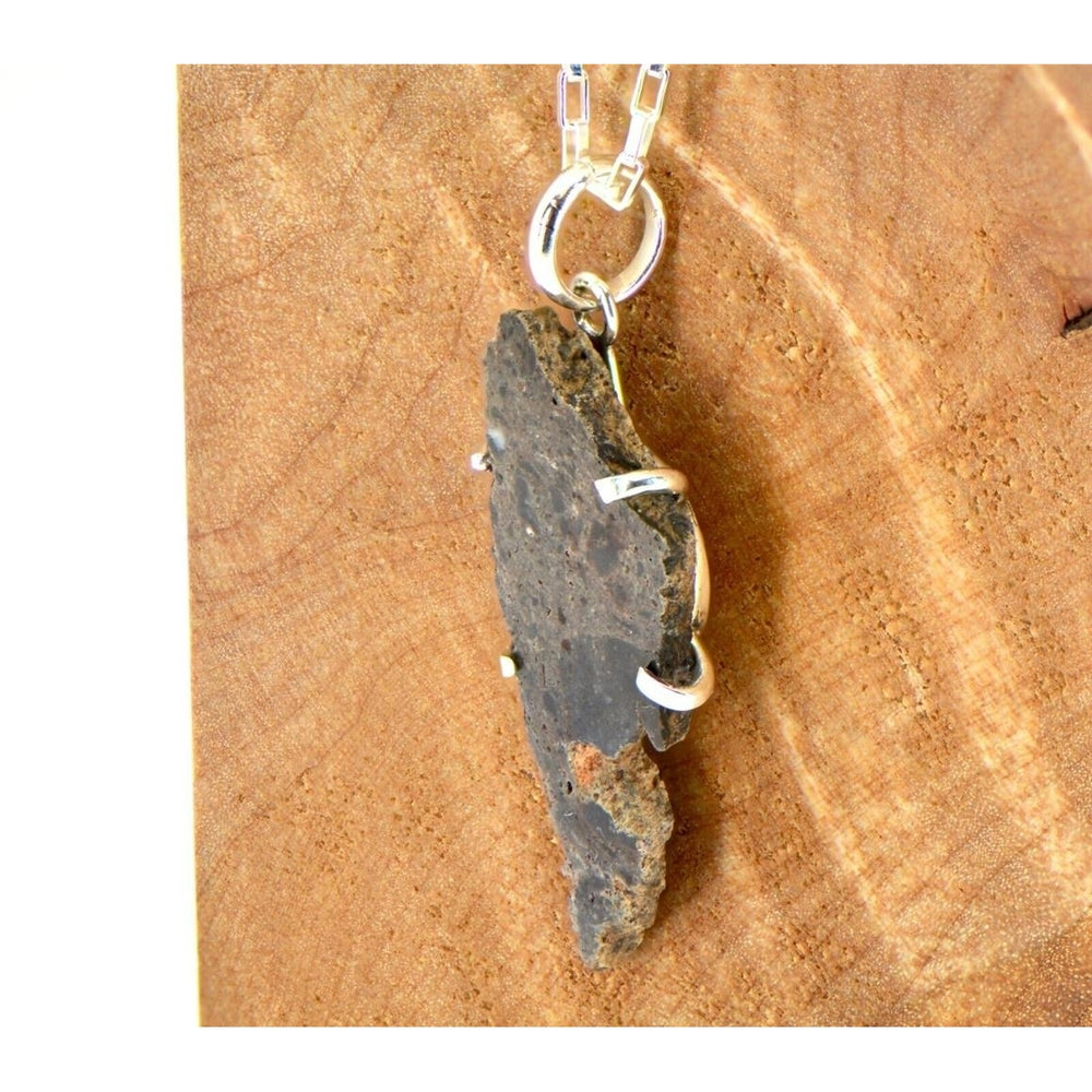 The Tisserlitine Raw Collection - Lunar Meteorite Necklace and Pendant Image 2