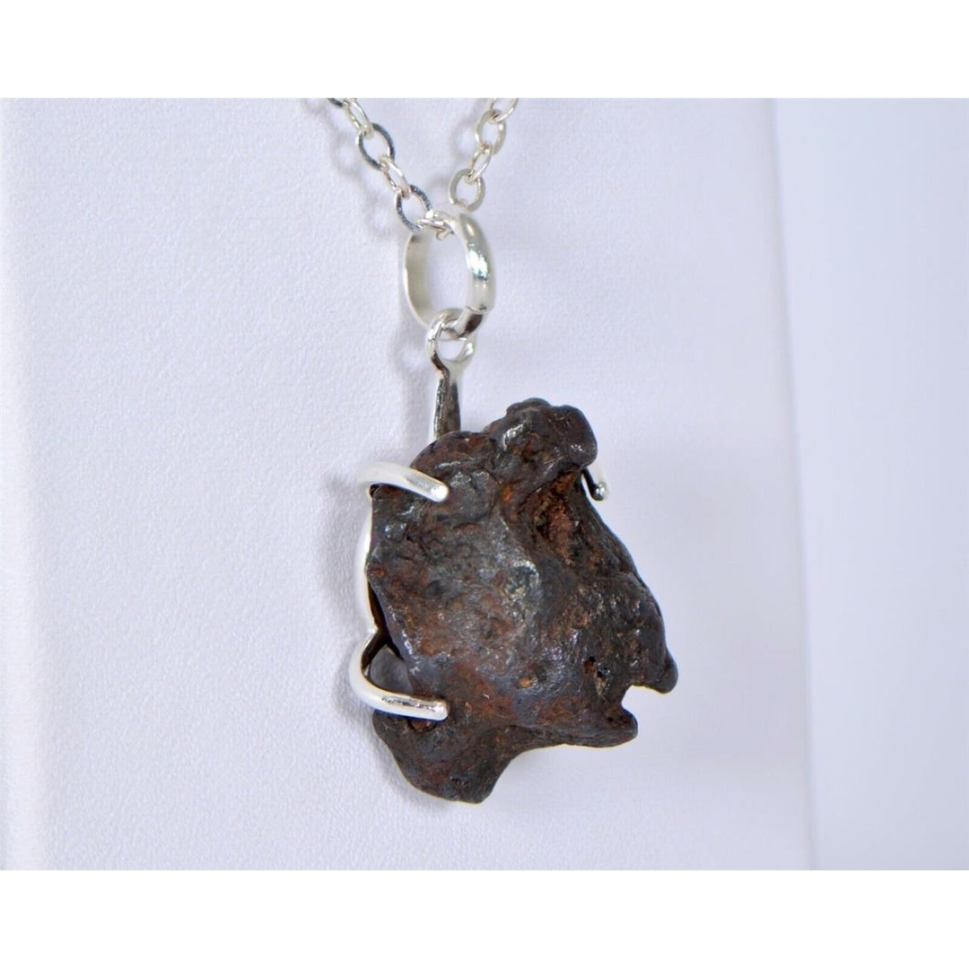 SERICHO Pallasite Meteorite Beautiful Silver Pendant - TOP METEORITE Jewelry Image 2