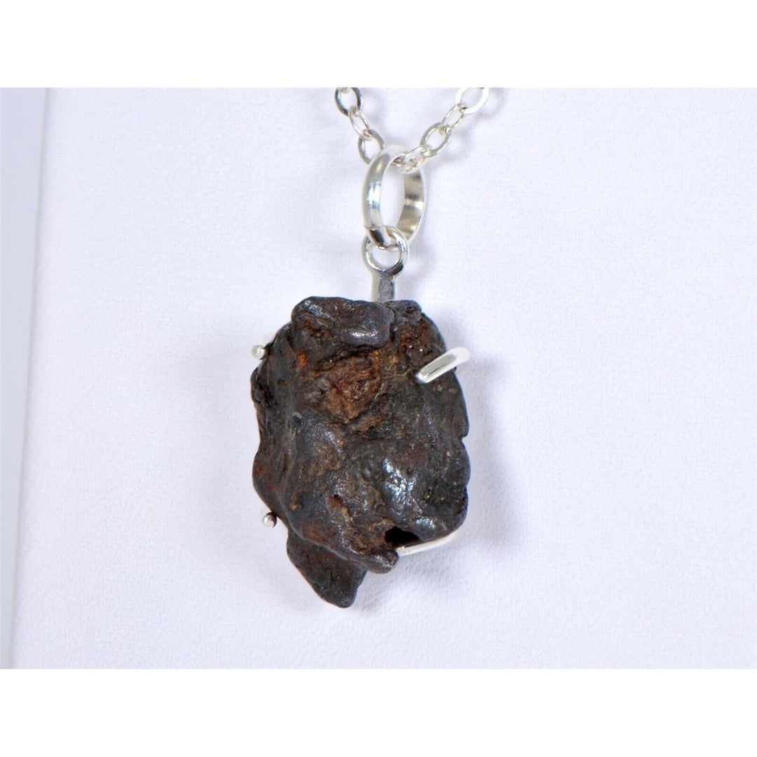 SERICHO Pallasite Meteorite Beautiful Silver Pendant - TOP METEORITE Jewelry Image 3