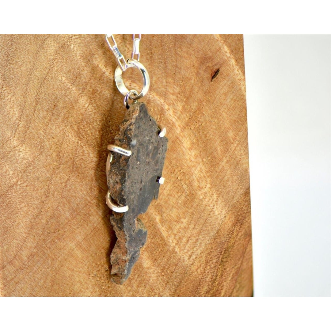 The Tisserlitine Raw Collection - Lunar Meteorite Necklace and Pendant Image 4