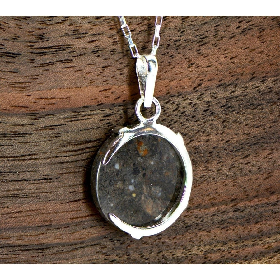 The Olivier Lunar Necklace I 925 Silver Meteorite Pendant Jewelry TOP METEORITE Image 1