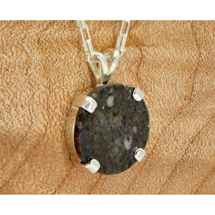 Lunar Meteorite Jewelry I The L a Chea Pendant - TOP METEORITE Jewelry Image 3