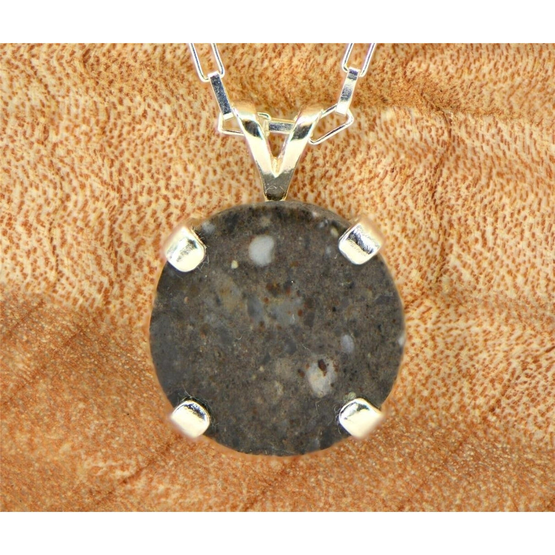 Lunar Meteorite Jewelry I The L a Chea Pendant - TOP METEORITE Jewelry Image 4