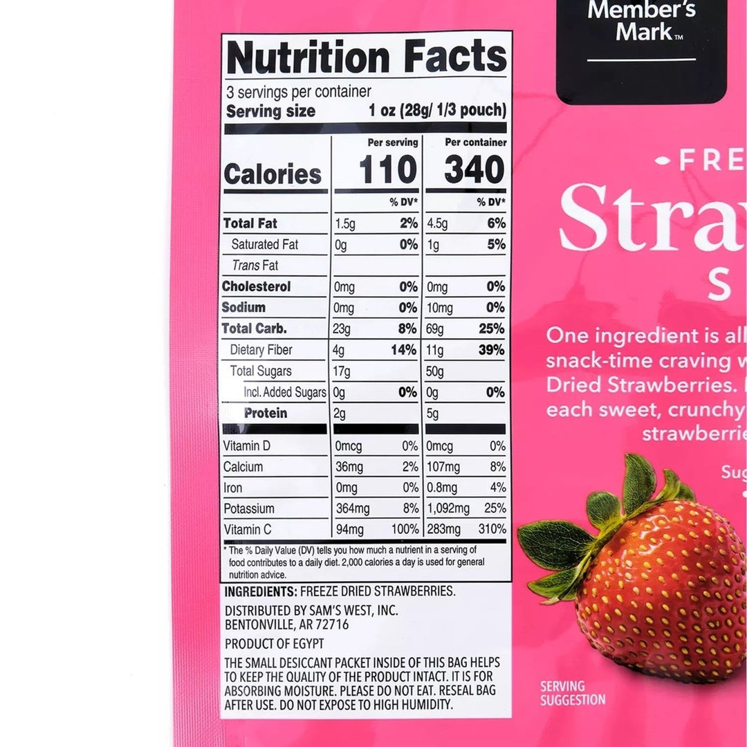 Members Mark Freeze Dried Strawberry Slices (3 Ounce) Image 4