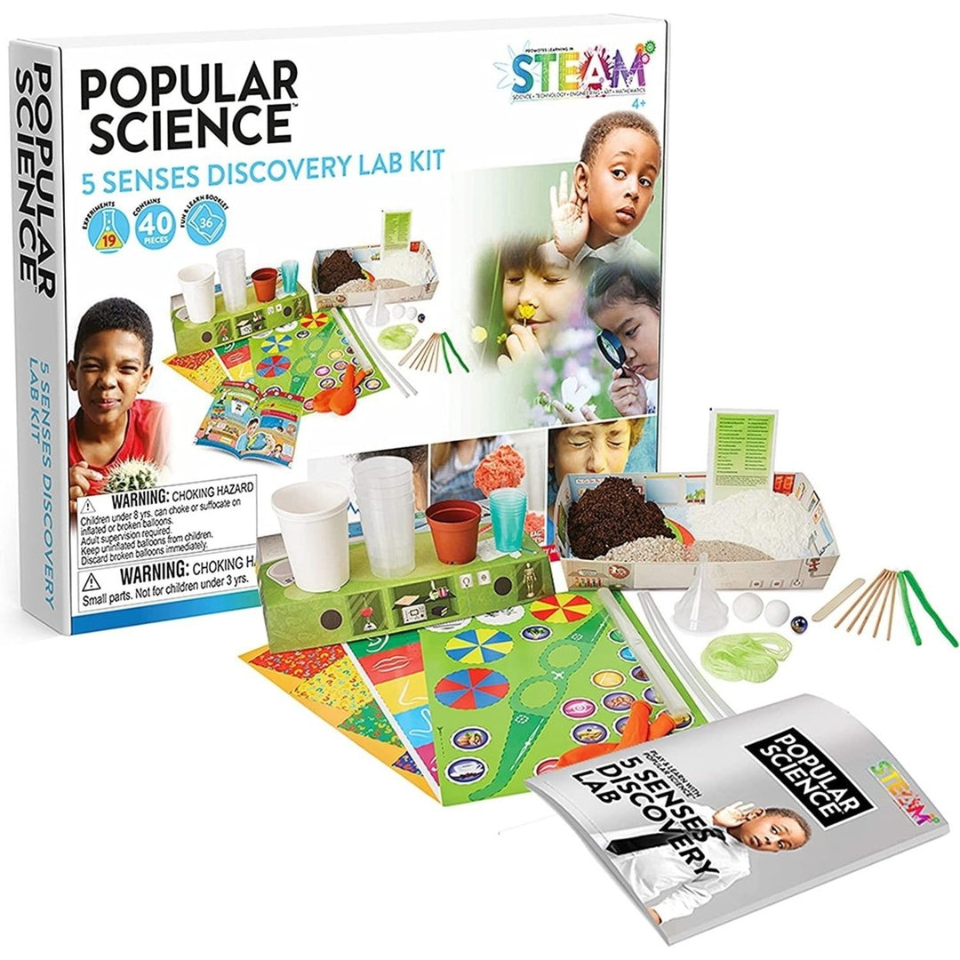 Popular Science 5 Senses Discovery Lab Kit Educational Kids Interactive WOW Stuff Image 1