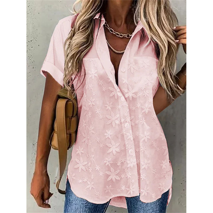 Summer Lace Casual Lace Loose Blouse Image 3