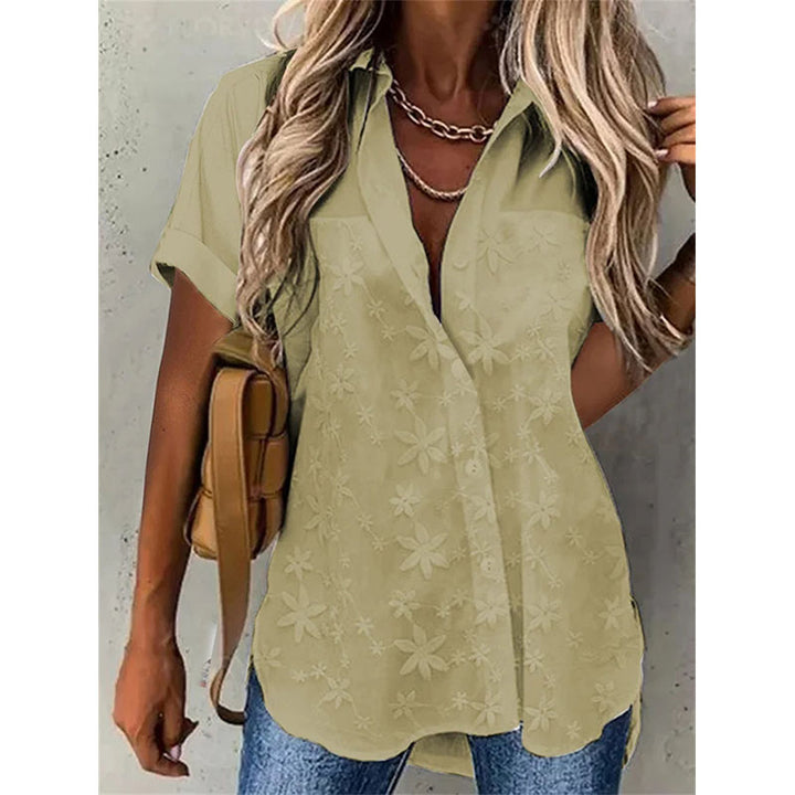 Summer Lace Casual Lace Loose Blouse Image 4