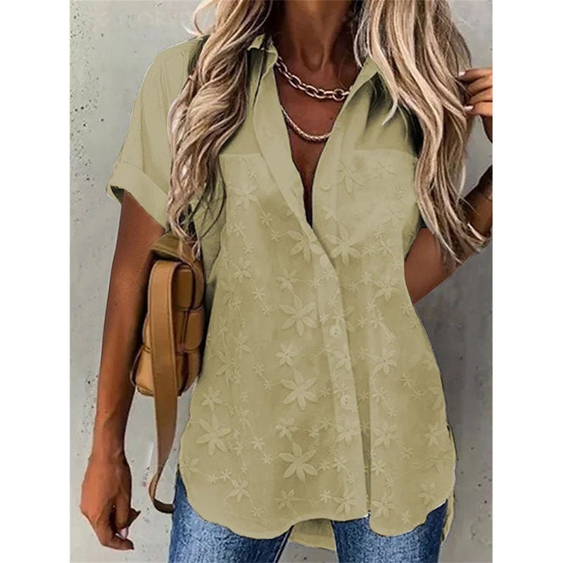 Summer Lace Casual Lace Loose Blouse Image 1