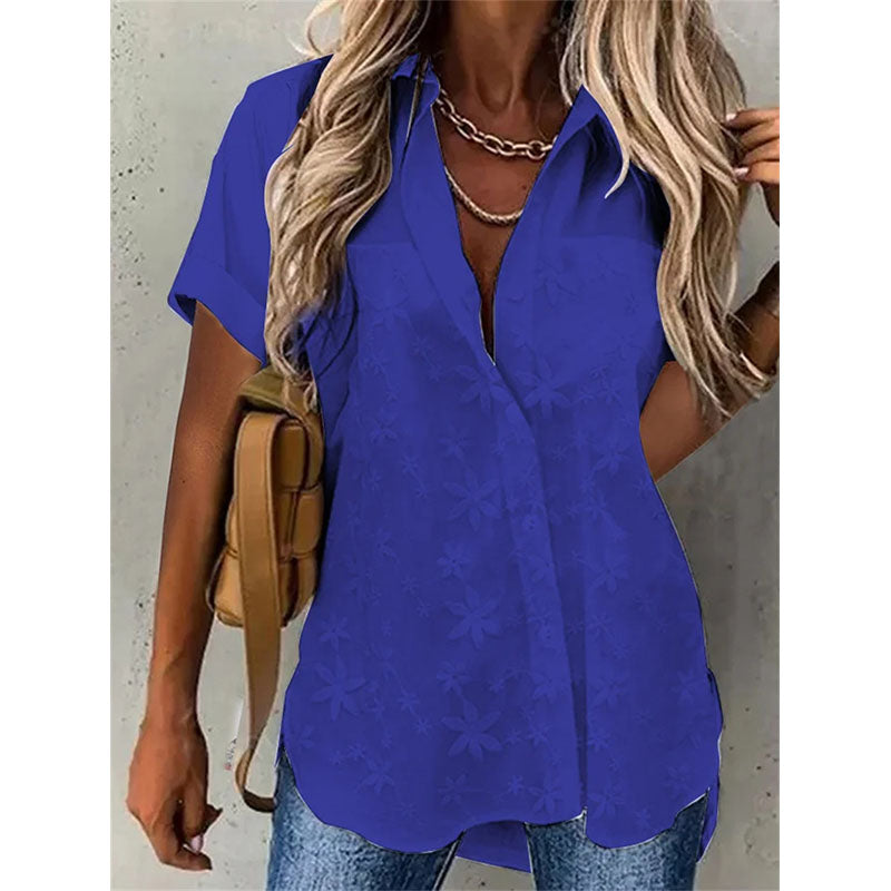 Summer Lace Casual Lace Loose Blouse Image 4