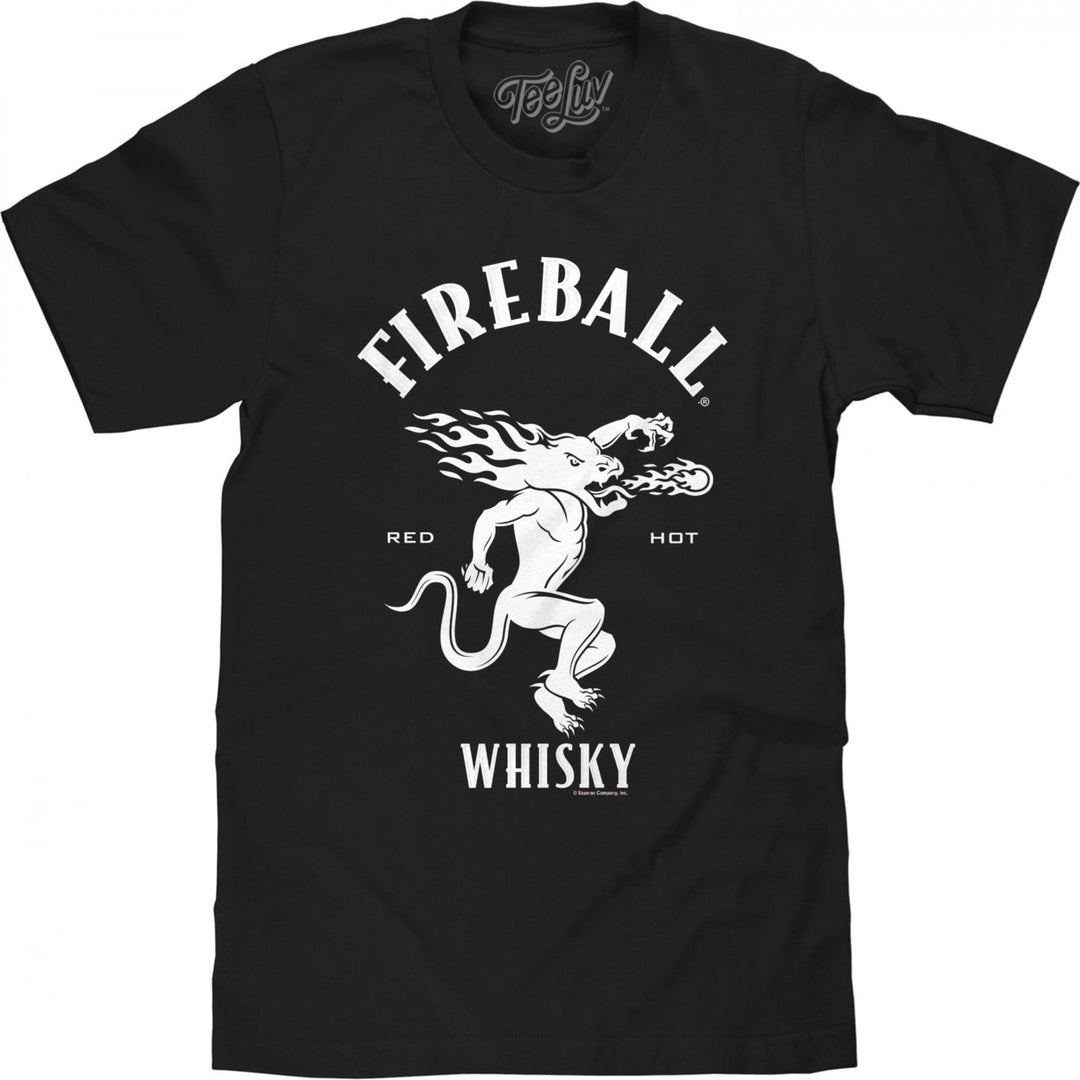 Fireball Whiskey WTF Logo Front and Back Print T-Shirt Image 2