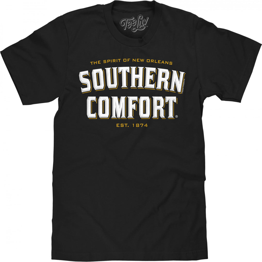 Southern Comfort Whiskey Logo Black Colorway T-Shirt Image 1