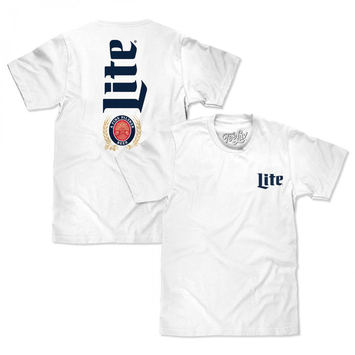 Miller Lite Logo Front and Back Print T-Shirt Image 1