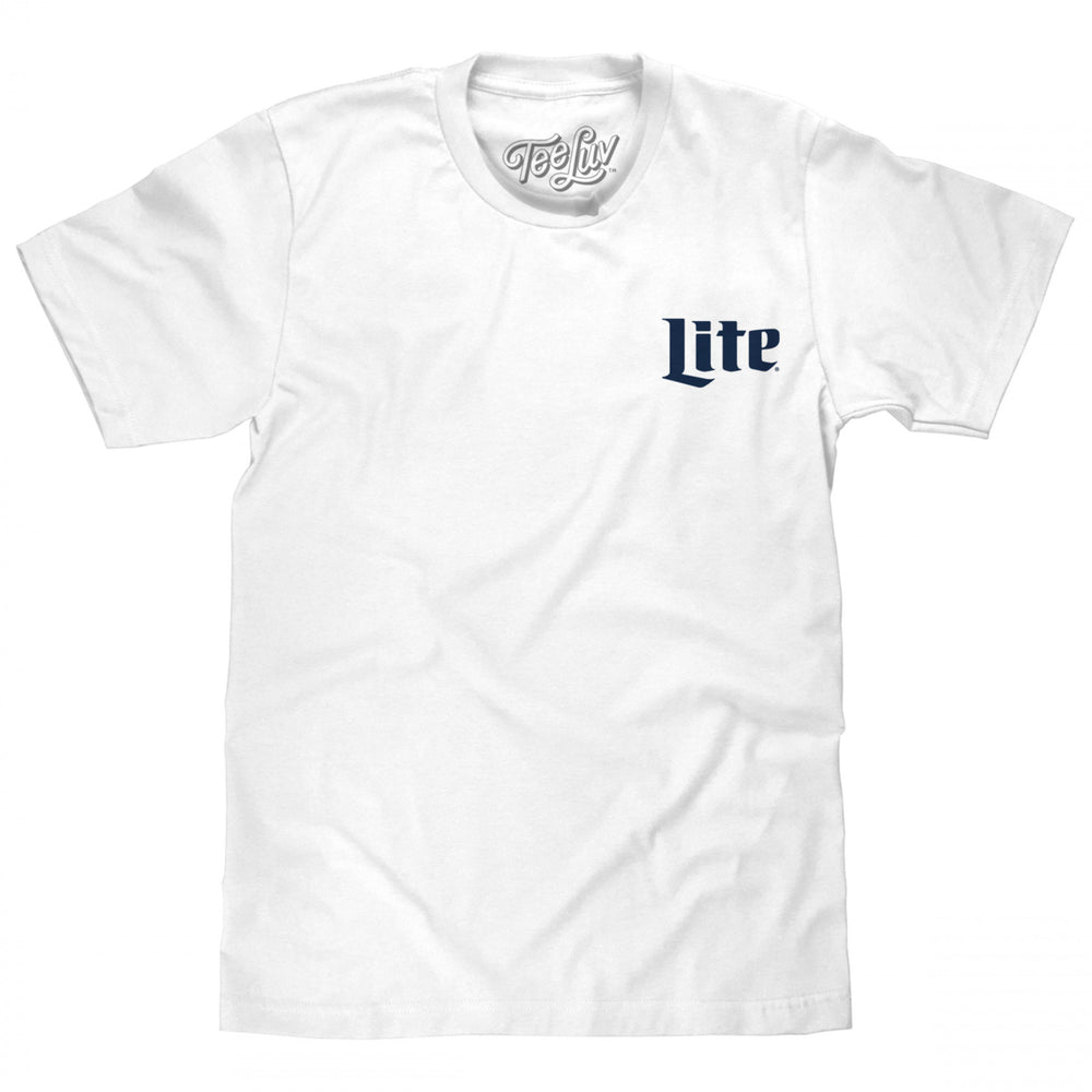 Miller Lite Logo Front and Back Print T-Shirt Image 2