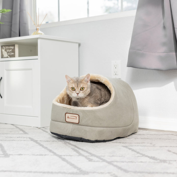 Armarkat Cat Cave Bed With Soft Cushion For Pets C18 Sage Green Image 8