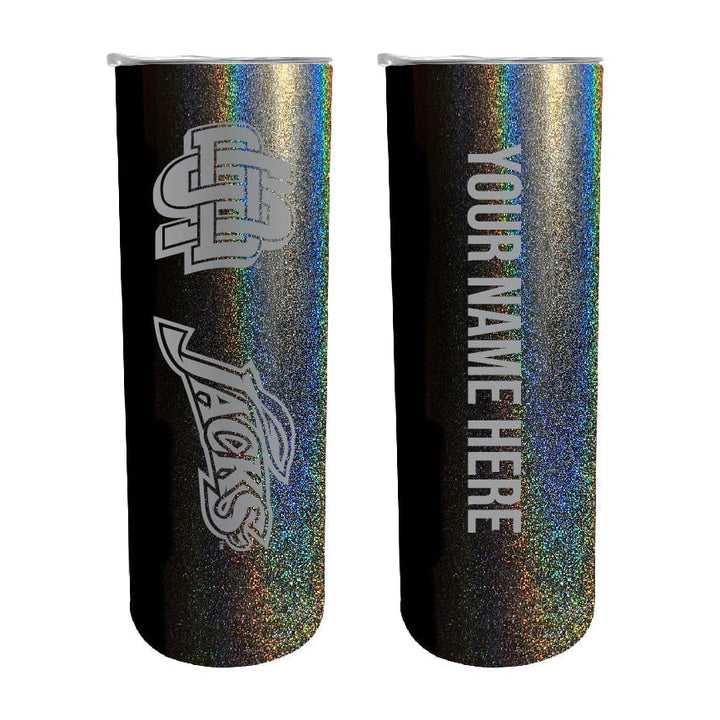 South Dakota State Jackrabbits Etched Custom NCAA Skinny Tumbler - 20oz Personalized Stainless Steel Insulated Mug Image 1