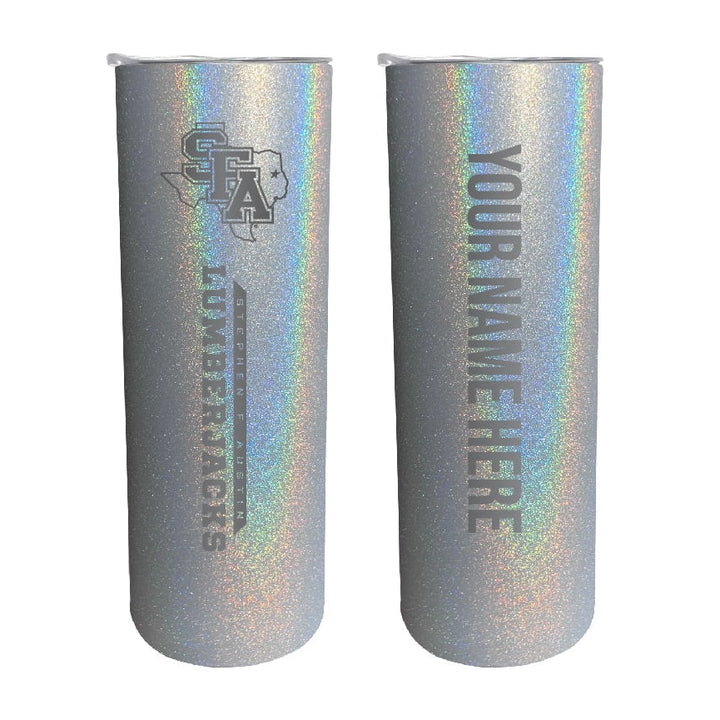 Stephen F. Austin State University Etched Custom NCAA Skinny Tumbler - 20oz Personalized Stainless Steel Insulated Mug Image 1