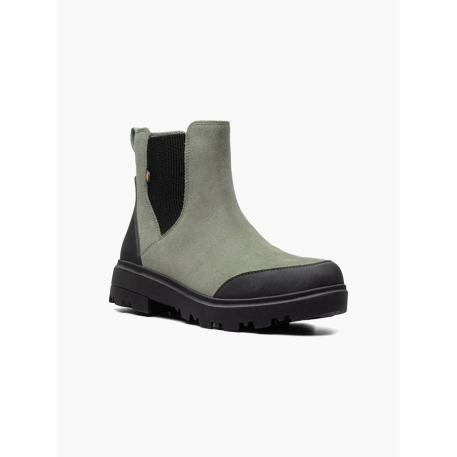 BOGS Womens Holly Chelsea Leather Rain Boot Green Ash - 72839-337 GREEN ASH Image 1