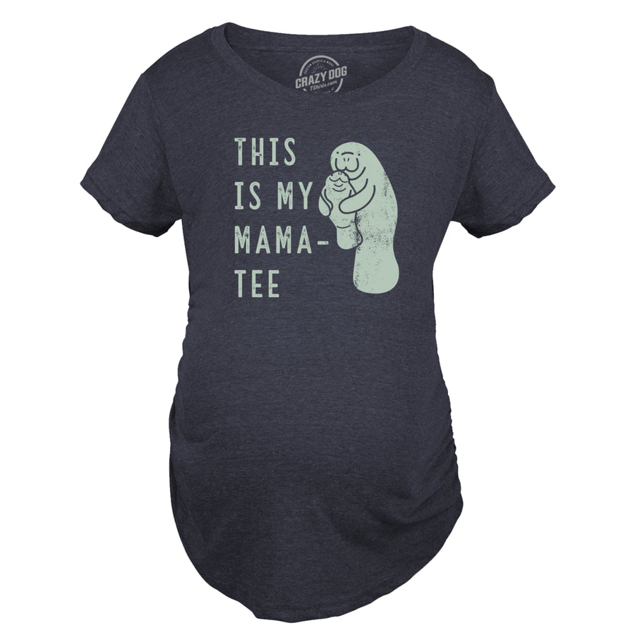 Maternity This Is My Mama Tee T Shirt Funny Cute Manitee Mom And Baby Pregnancy Top For Ladies Image 1