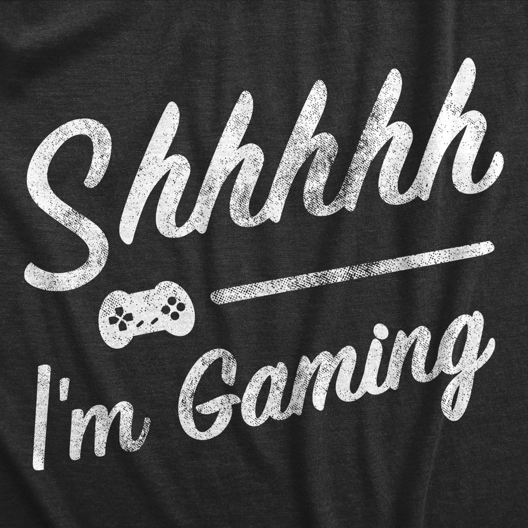 Womens Shhhh Im Gaming T Shirt Funny Video Gamer Quiet Tee For Ladies Image 2