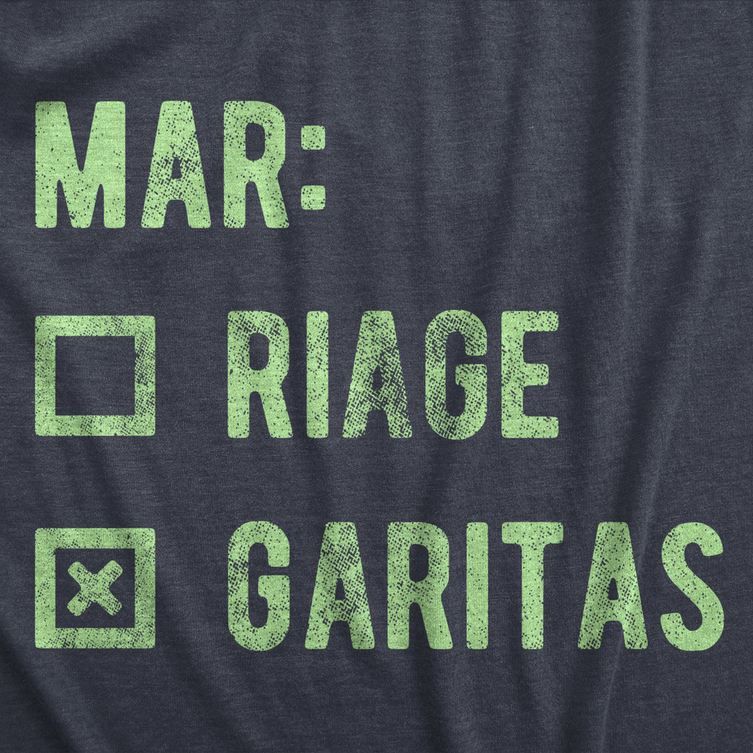 Mens Marriage Margaritas T Shirt Funny Checklist Drinking Married Joke Tee For Guys Image 2