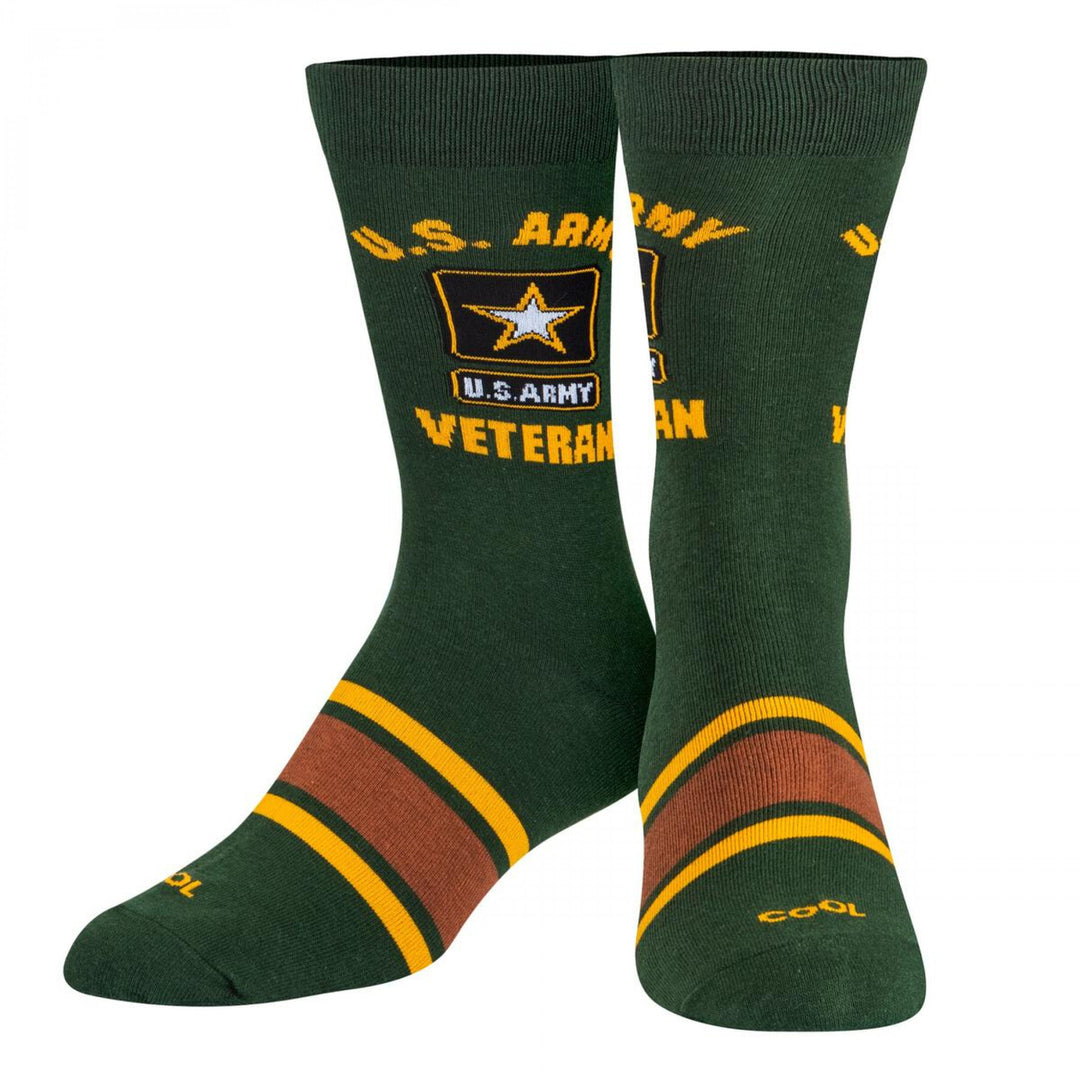 U.S Army Veteran Striped Crew Socks Image 2