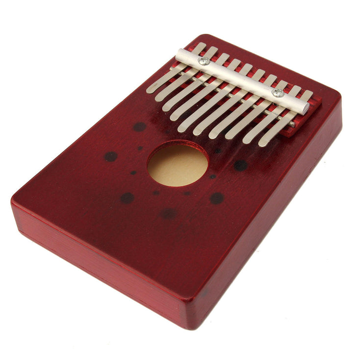 10 Tone Red,Natural Color Portable Wood Kalimba Thumb Piano Finger Percussion Image 6