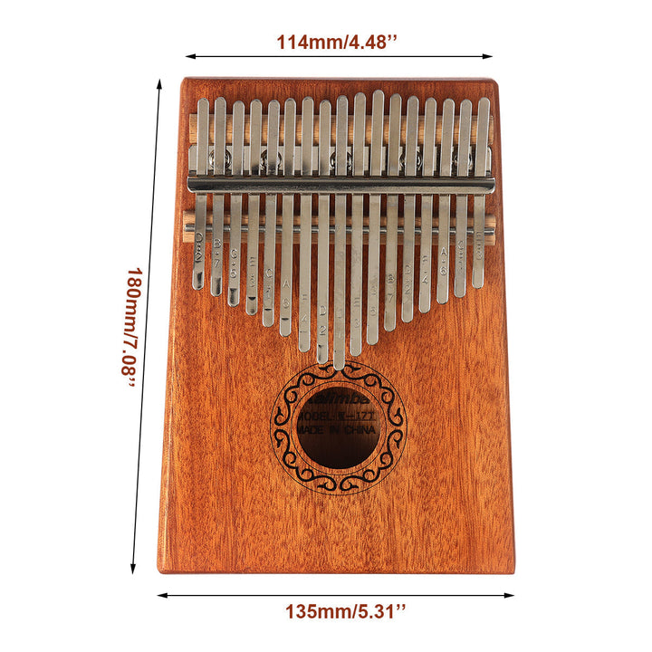 17 Key Kalimba Thum Finger Piano Beginner Practical Wood Musical Instrument Kit Image 4