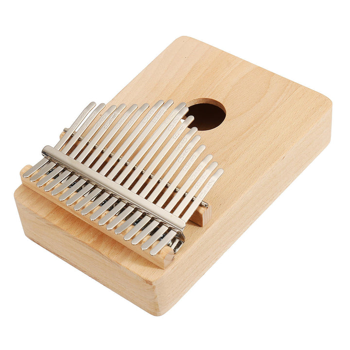17 Keys DIY Painting Pine Wood Beechwood Kalimbas Thumb Piano Finger Percussion with Tuning Hammer Image 3