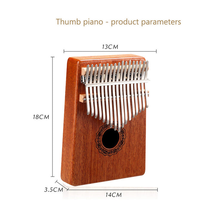 17 Keys Kalimba High-Quality Thumb Piano Wood Mahogany Body Musical Instrument With Learning Book Tune Hammer For Image 4