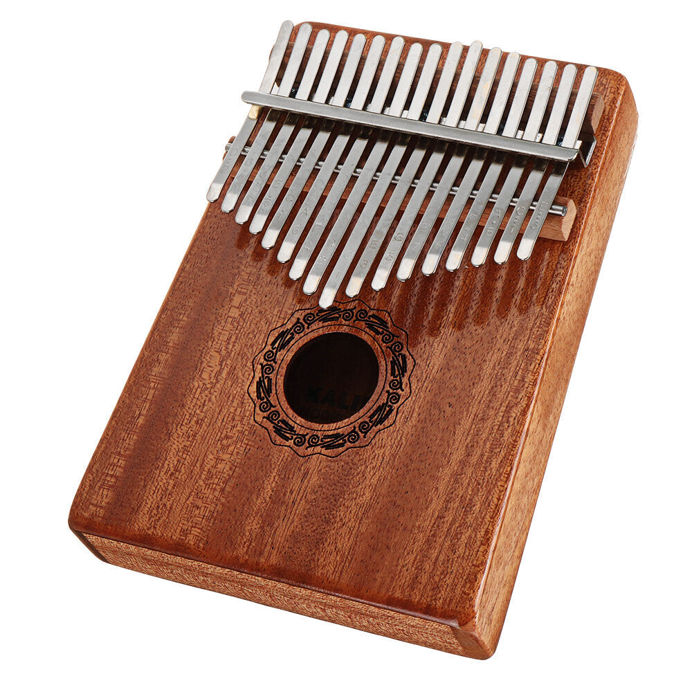 17 Keys Kalimba High-Quality Thumb Piano Wood Mahogany Body Musical Instrument With Learning Book Tune Hammer For Image 8