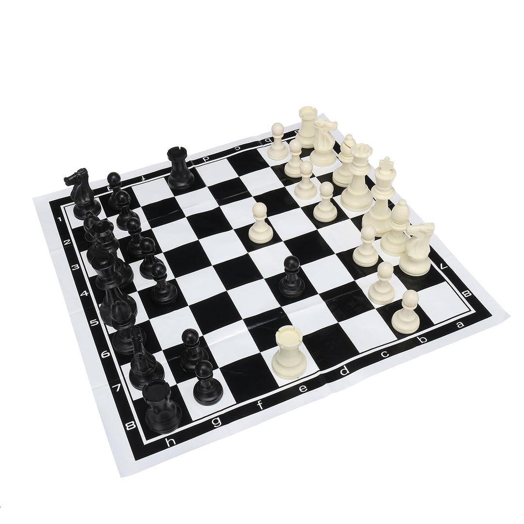 32 Piece Game Chess Foldable 9.5/7.5/6.4cm King Knight Set Outdoor Recreation Family Camping Game Image 12