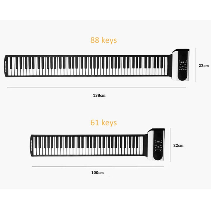 61,88 Key Hand Roll Up Electronic Keyboard Piano with APP-assisted Teaching Function Image 4