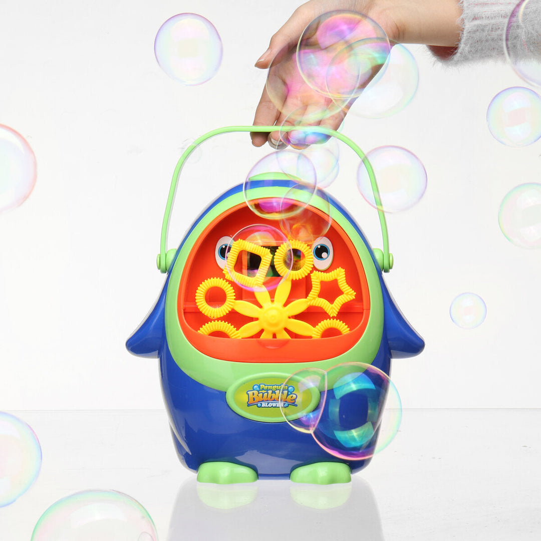 Automatic Electric Penguin Bubble Machine Handheld Bubble Making Machine Outdoor Games Childrens Toys Gifts Image 3