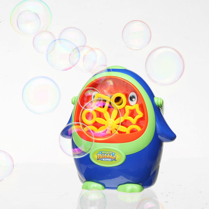 Automatic Electric Penguin Bubble Machine Handheld Bubble Making Machine Outdoor Games Childrens Toys Gifts Image 4