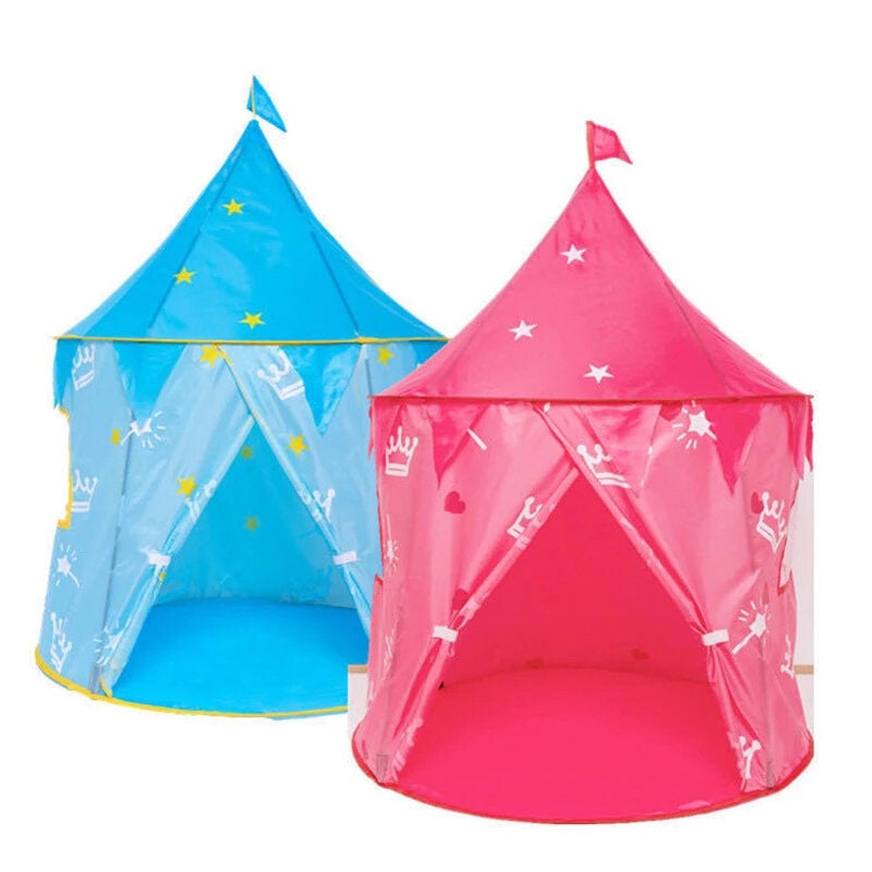Children Princess Castle Play Tent Kids Game Tent House Portable Toys Baby Indoor Outdoor Play House Toys Pink Tent Image 1