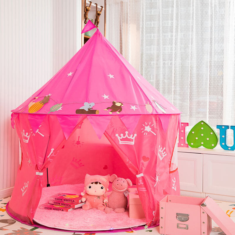 Children Princess Castle Play Tent Kids Game Tent House Portable Toys Baby Indoor Outdoor Play House Toys Pink Tent Image 2