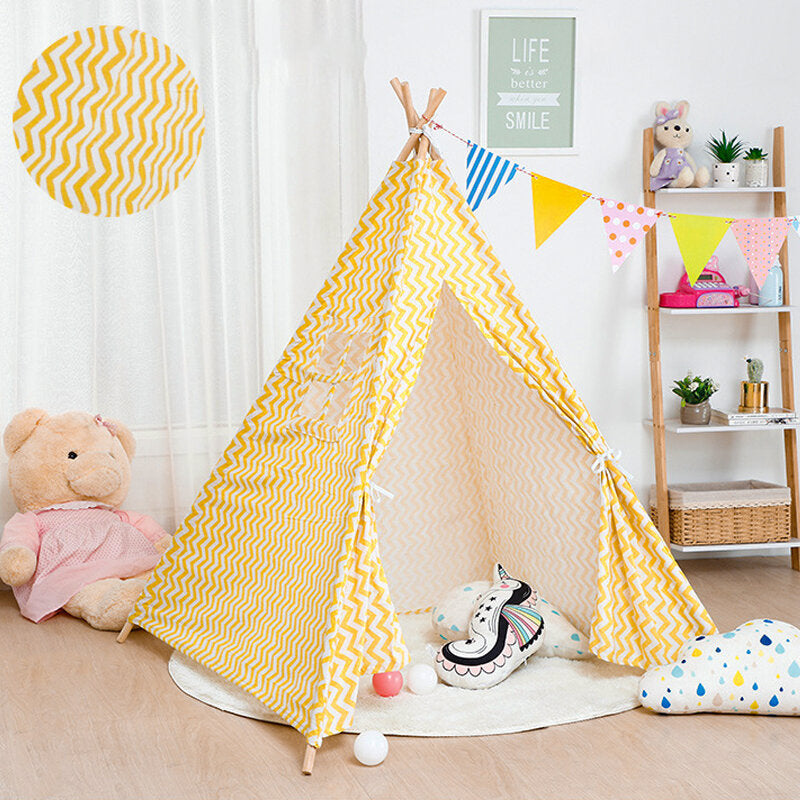 Folable Playhouse Tunnel Set Children Tent Kids Tent 3-IN-1 Teepee Indoor Outdoor Toys Home Play Image 1