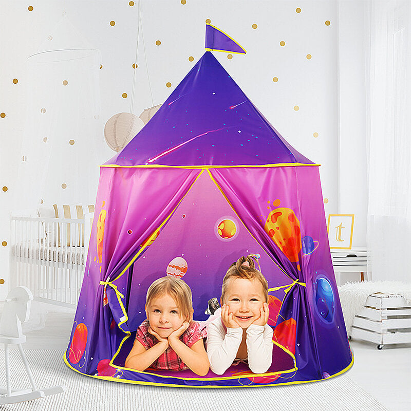 Play Yurt Tent Girls House Castle Foldable Princess Outdoor Indoor Kids Children Image 2
