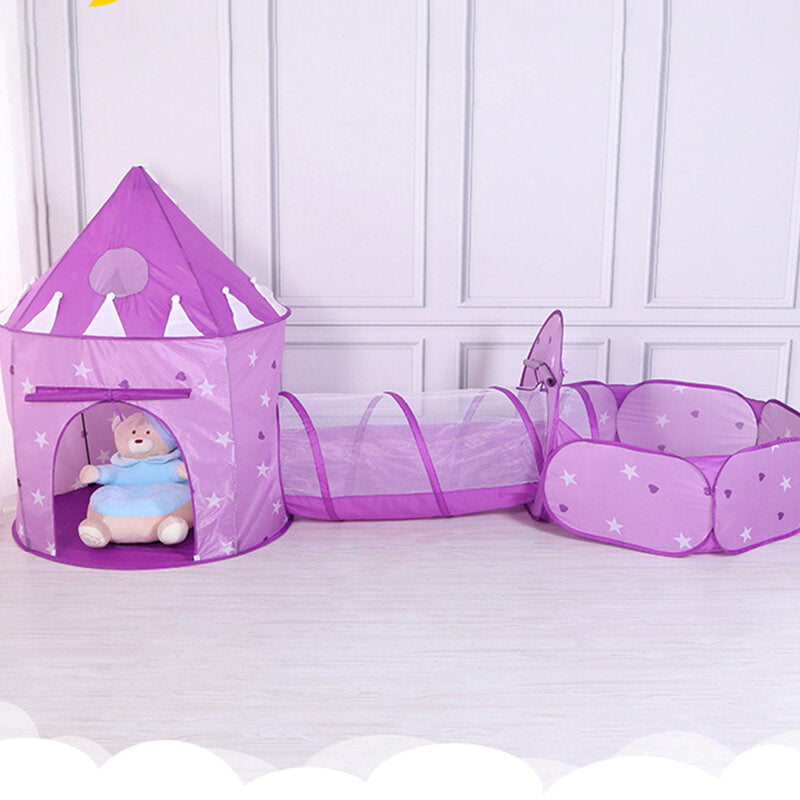 Portable Kids Tent Channel Ball Pool Kids Fairy Tale Play House Living Room Dollhouse Image 3