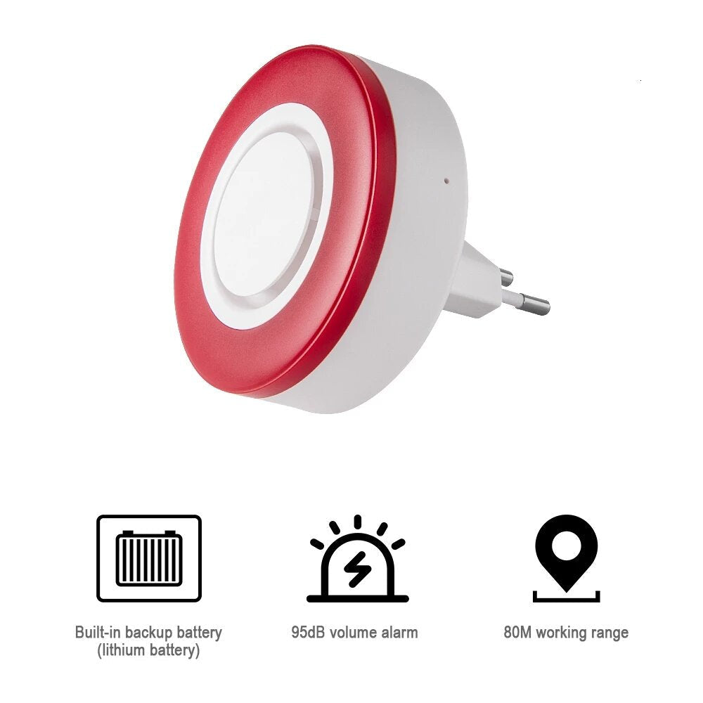 Smart Strobe Flash Sound and Light Alarm Red Light Flash Indoor Home Security Alarm Image 3
