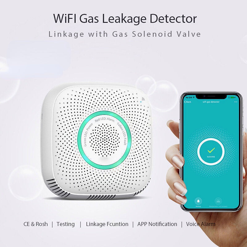 Smart Home Gas Detector WIFI Voice Prompt Gas Sensor for Alarm System Image 6